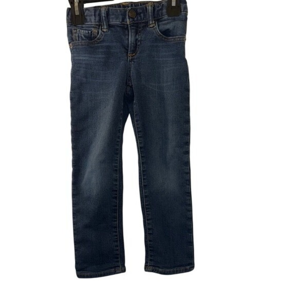 Baby Gap‎ 1969 Boys Slim Fit Dark Wash Denim Jeans Size 5 Years Adjustable Waist